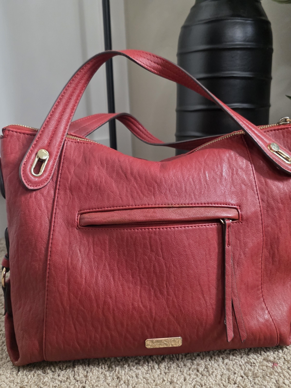 Red Women's Leather Tote Bag by Jessica Simpson